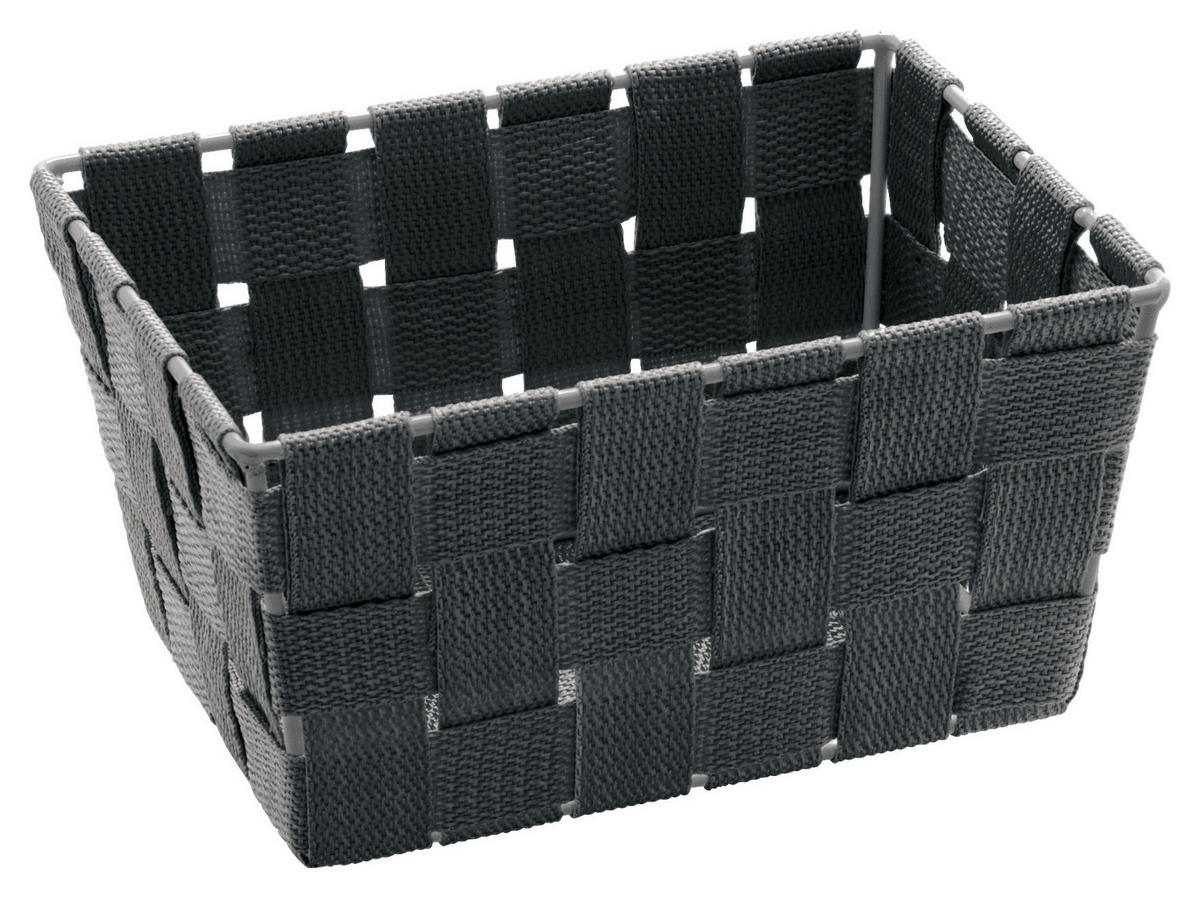 Badkorb grau Kunststoff B/H/L: ca. 19x9x14 cm Badkorb_Adria_Mini_long grau - grau (14,00/19,00/9,00cm) - WENKO