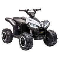 HOMCOM Kinderauto schwarz B/H/L: ca. 53x83x55,5 cm Elektro-Quad - weiß/schwarz (55,50/53,00/83,00cm) - HOMCOM