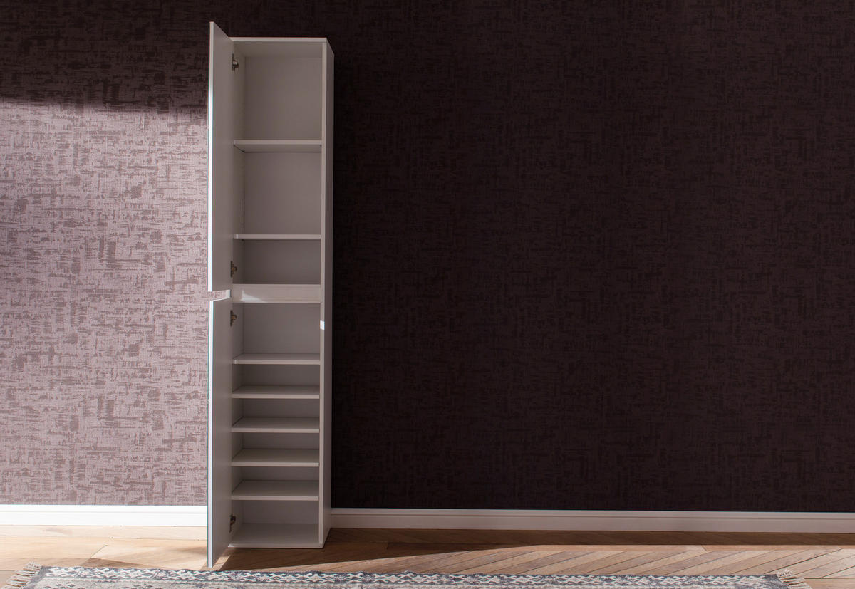 Garderobenschrank Mirror weiß B/H/T: ca. 37x191x34 cm Mirror - weiß (37,00/191,00/34,00cm) - Trendteam