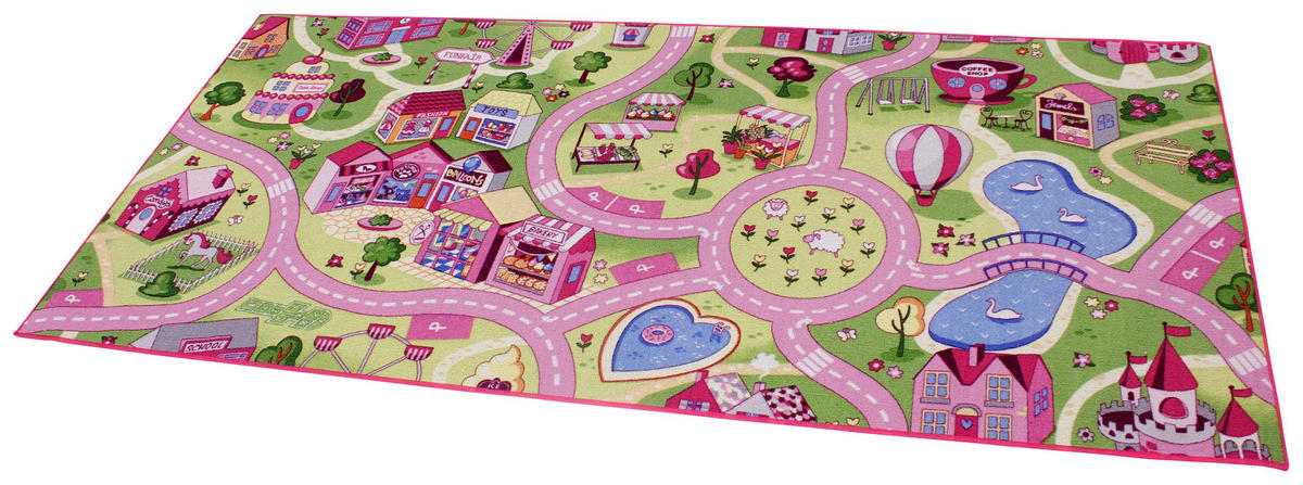 Kinderteppich Sweet Town pink B/L: ca. 95x200 cm Sweet Town - pink (95,00/200,00cm)