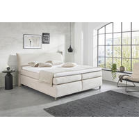 Boxspringbett Nairobi Vanilleblüte Liegefläche B/L: ca. 180x200 cm Nairobi - Chrom/Vanilleblüte (191,00/111,00/210,00cm)