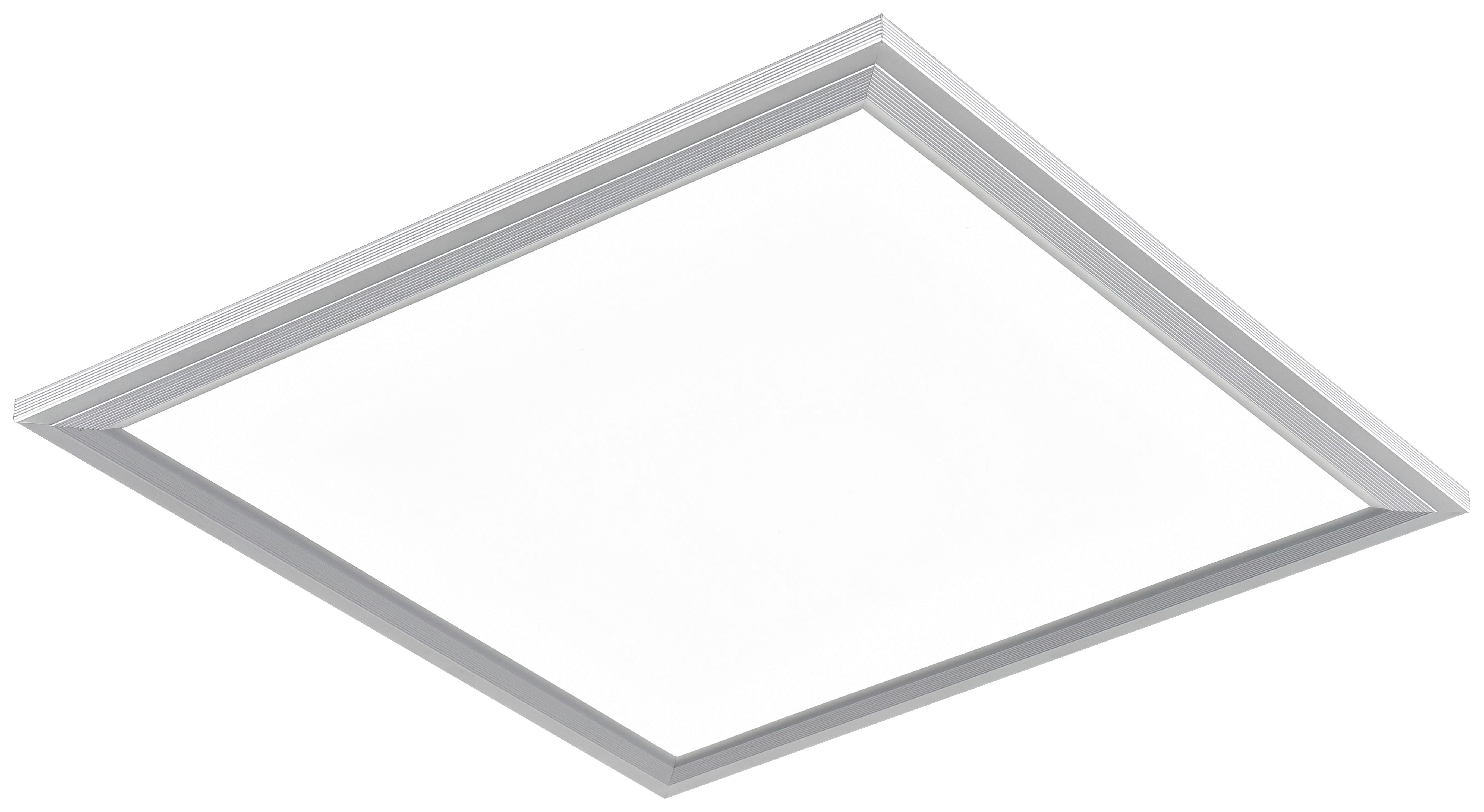 POCOline Deckenpanel Plano weiß silber Kunststoff Aluminium B/H/L: ca. 45x7x45 cm LED-Deckenpanel_Plano - weiß/silber (45,00/45,00/7,00cm) - POCOline