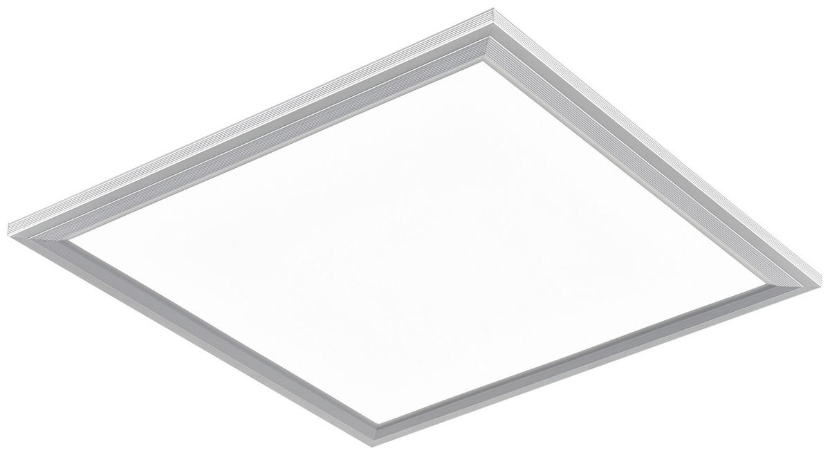POCOline Deckenpanel Plano weiß silber Kunststoff Aluminium B/H/L: ca. 45x7x45 cm LED-Deckenpanel_Plano - weiß/silber (45,00/45,00/7,00cm) - POCOline
