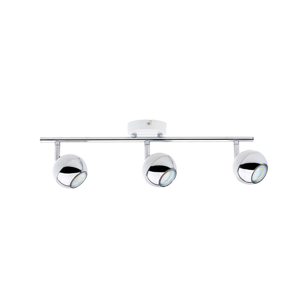 SPOT Light Spotbalken 2502328 weiß Chrom Metall B/H/T: ca. 48x16x8 cm GU10 3 Brennstellen Bianca - weiß/Chrom (48,00/16,00/8,00cm) - SPOT Light