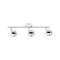 SPOT Light Spotbalken 2502328 weiß Chrom Metall B/H/T: ca. 48x16x8 cm GU10 3 Brennstellen Bianca - weiß/Chrom (48,00/16,00/8,00cm) - SPOT Light