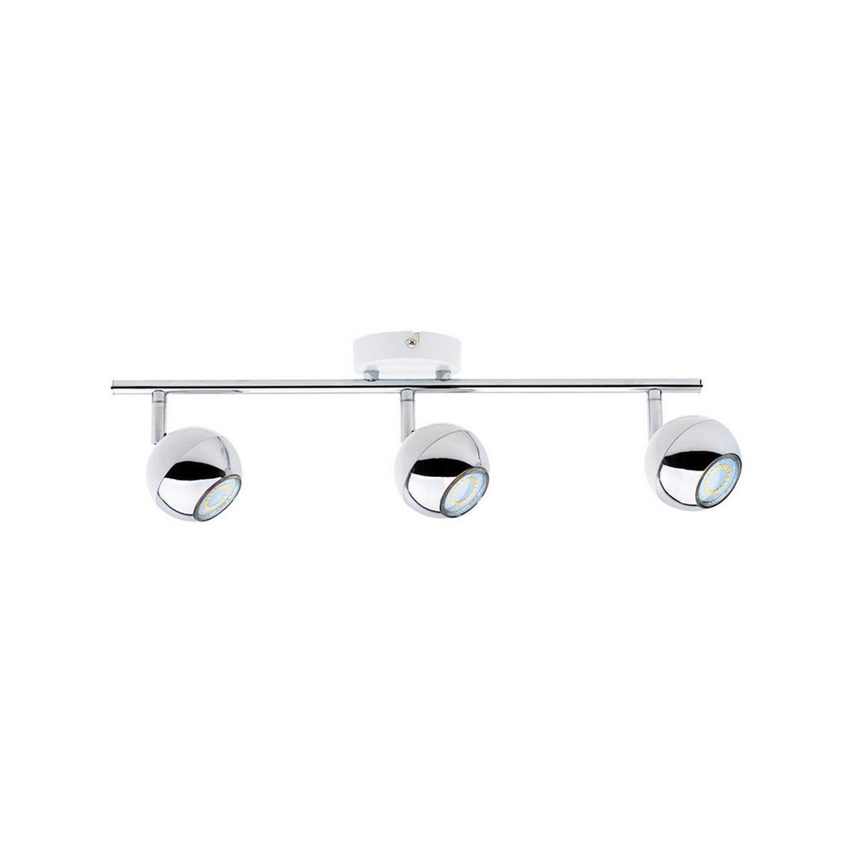 SPOT Light Spotbalken 2502328 weiß Chrom Metall B/H/T: ca. 48x16x8 cm GU10 3 Brennstellen Bianca - weiß/Chrom (48,00/16,00/8,00cm) - SPOT Light
