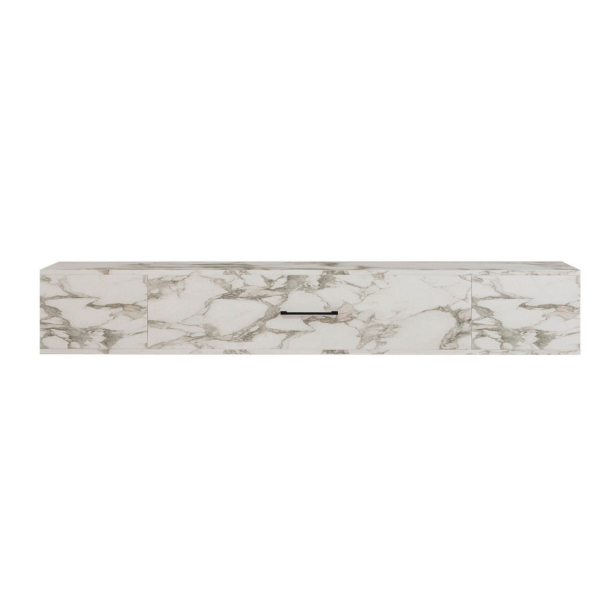 TV-Lowboard Acworth weiß Marmor Optik B/H/T: ca. 160x30x29,6 cm Acworth - weiß (160,00/30,00/29,60cm) - moebel17