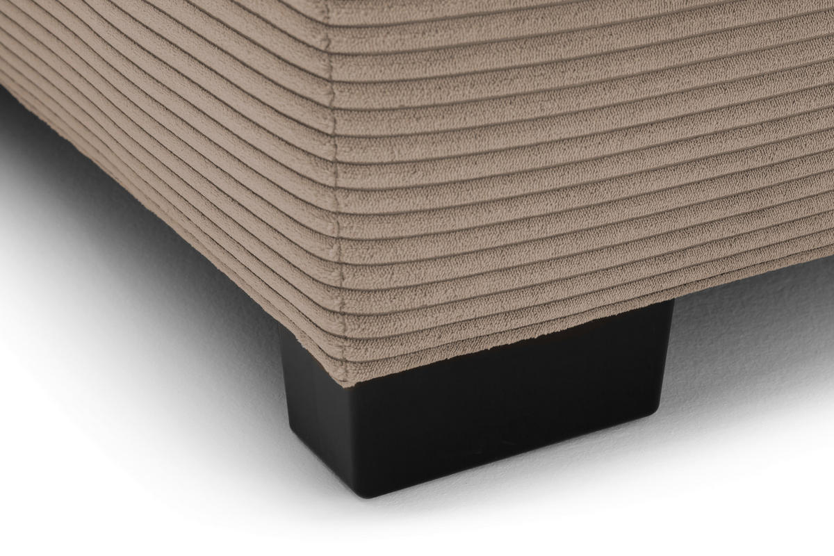 Ecksofa Cancun taupe Microfaser B/H/T: ca. 323x88x211 cm Cancun - schwarz/taupe (323,00/88,00/211,00cm)
