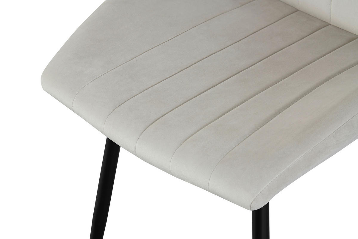 Stuhl CHRISTIN, 2er Set creme schwarz B/H/T: ca. 52x58x75 cm CHRISTIN, 2er Set - creme/schwarz (52,00/58,00/75,00cm) - xonox.home