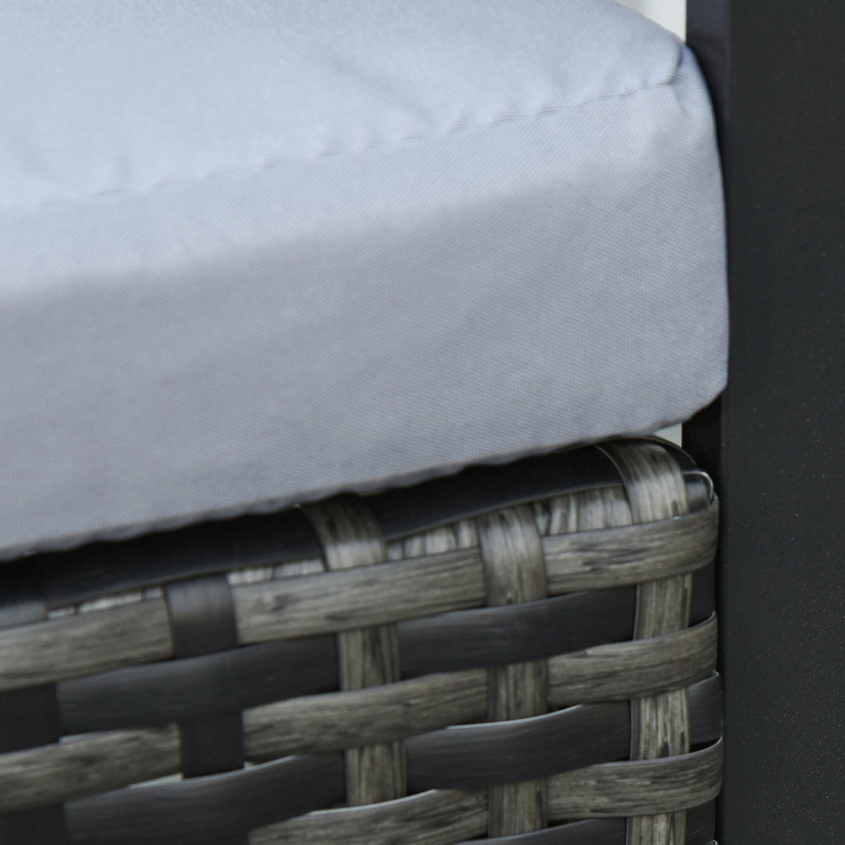 Outsunny Sitzgruppe grau Polyrattan B/H/L: ca. 57x63x76 cm Gartenmöbel-Set - grau (76,00/57,00/63,00cm) - Outsunny