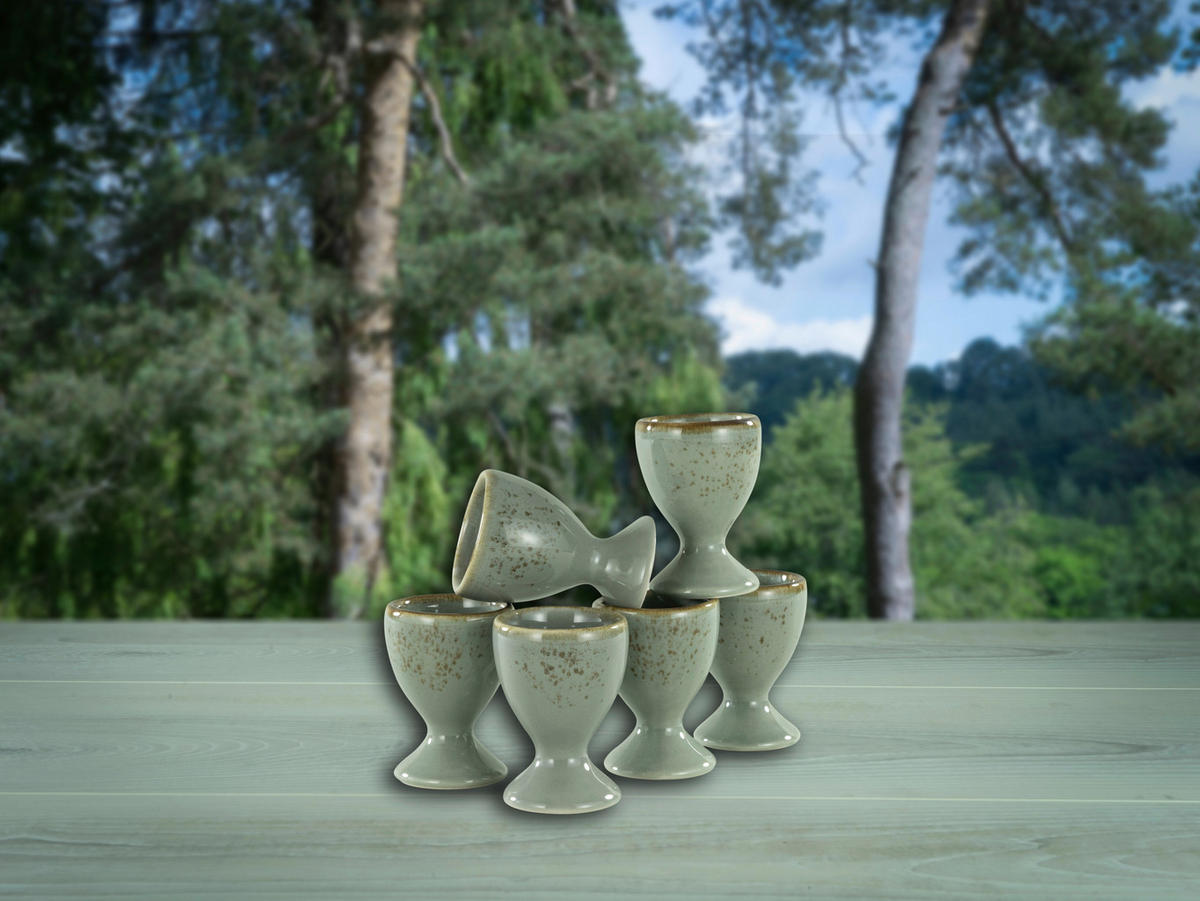 CreaTable Eierbecher NATURE COLLECTION grau Steinzeug NATURE COLLECTION - grau - CreaTable