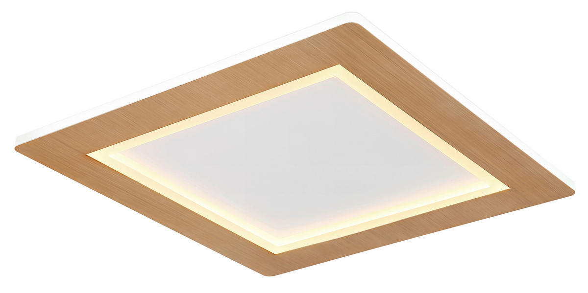 GLOBO LED-Deckenleuchte weiß Opal Acryl Metall B/H/T: ca. 40x5x40 cm CLAY - weiß/Opal (40,00/5,00/40,00cm) - GLOBO