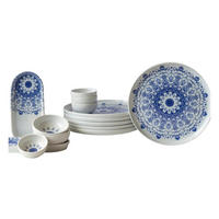 HermiaConcept Frühstücksservice weiß Porzellan 14 tlg. Frühstücksservice_14tlg. - blau/weiß - HermiaConcept