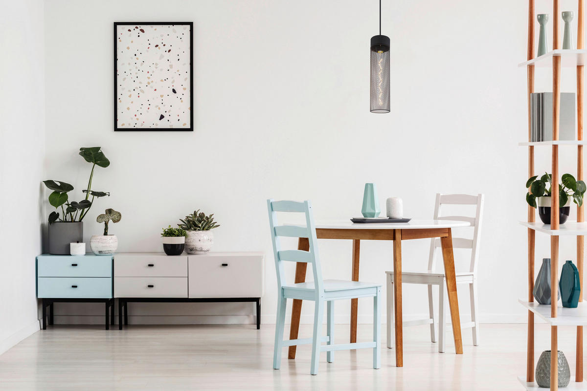 GLOBO Pendelleuchte mattschwarz Metall H/D: ca. 120x10 cm E27 1 Brennstellen HANS - mattschwarz (10,00/120,00cm) - GLOBO