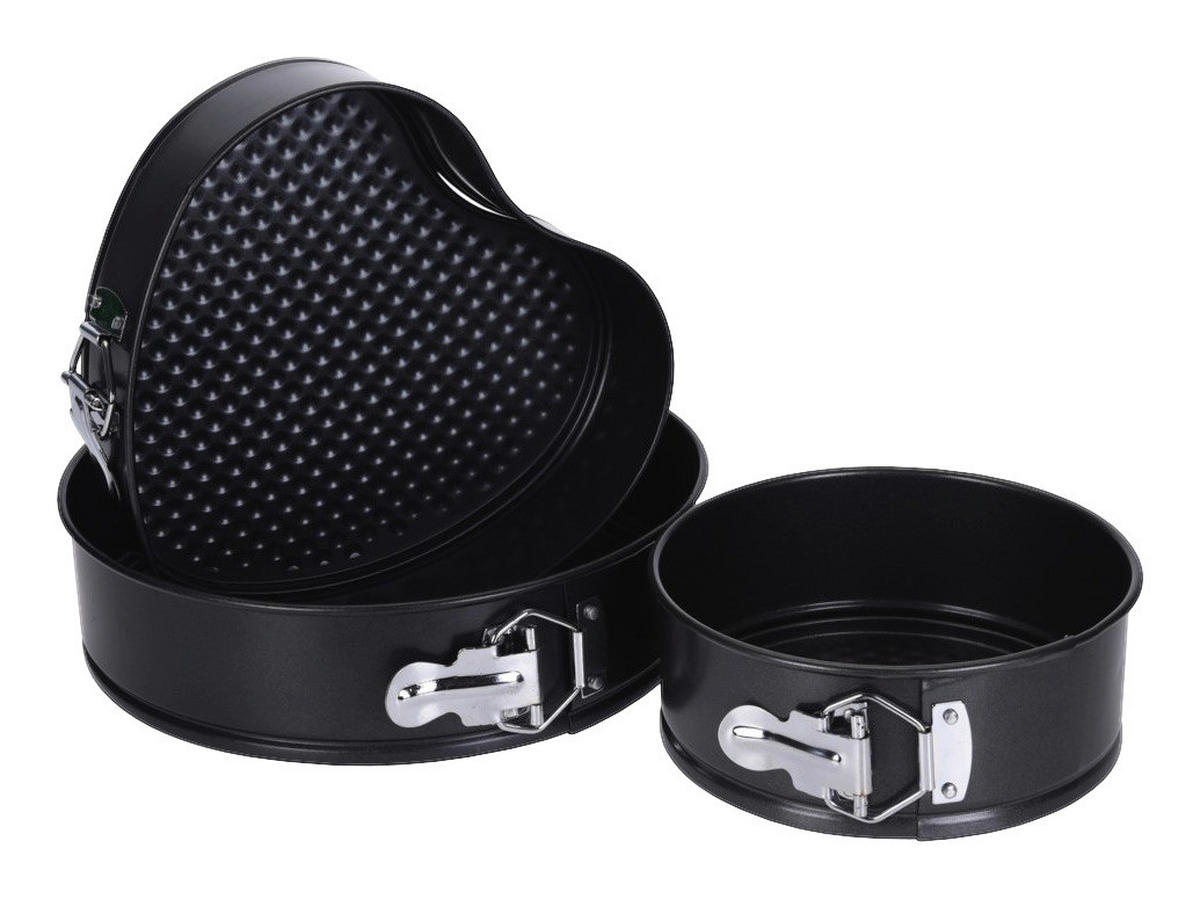 Springform schwarz Stahl Springformset_3tlg. - schwarz