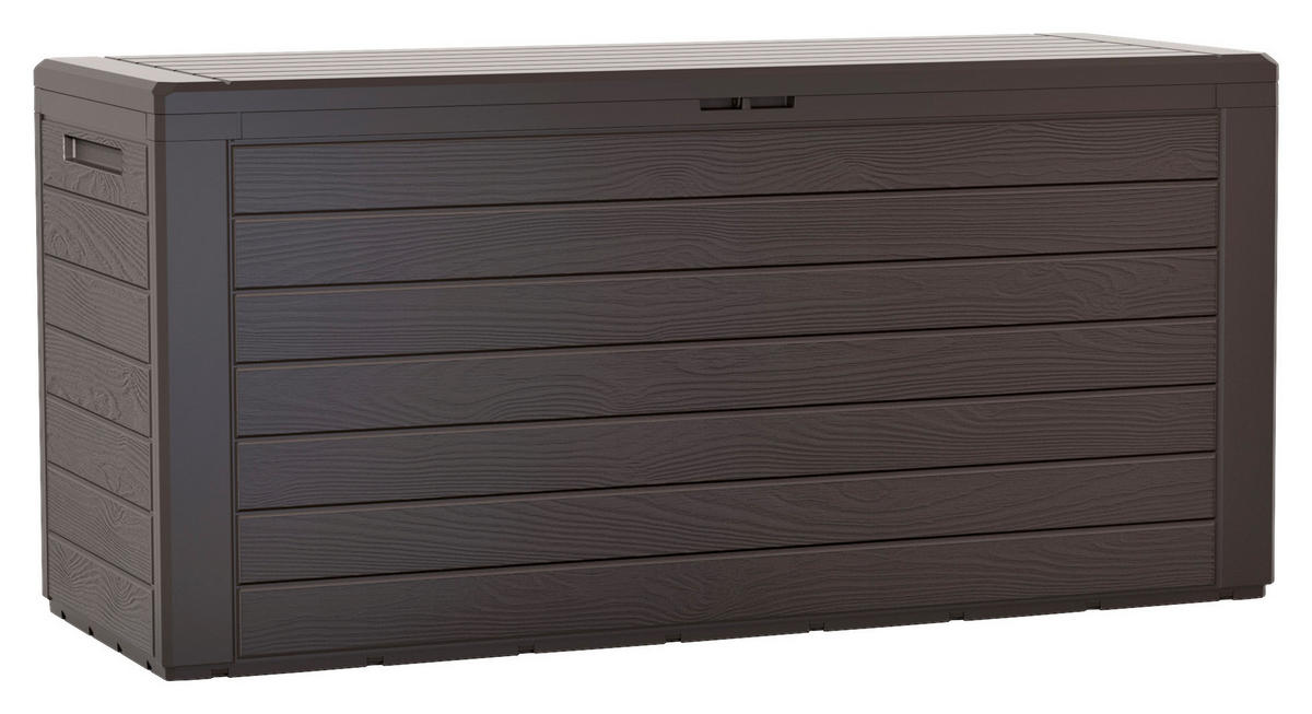 Prosperplast Aufbewahrungsbox WOODEBOX dunkelbraun Kunststoff B/H/L: ca. 43,8x55x116 cm WOODEBOX - dunkelbraun (116,00/43,80/55,00cm) - Prosperplast