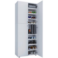 Schuhschrank Lona XXL weiß B/H/T: ca. 70x182x39 cm Lona XXL - weiß (70,00/182,00/39,00cm) - VCM Möbel
