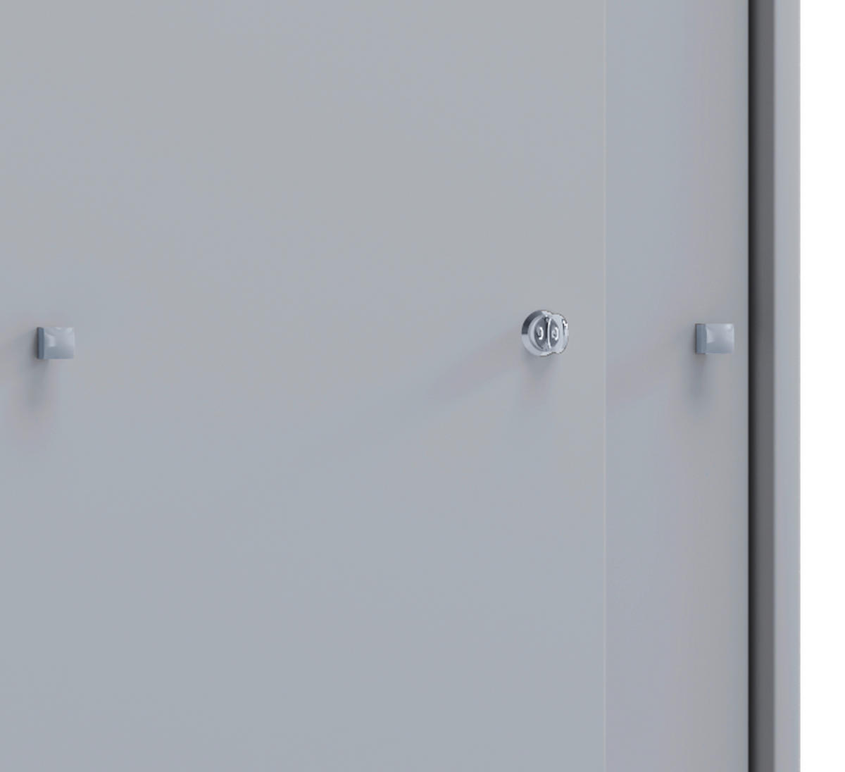 Büroschrank Lona XL mit Schiebetüren grau weiß B/H/T: ca. 70x110x37 cm Lona XL mit Schiebetüren - weiß/grau (70,00/110,00/37,00cm) - VCM Möbel