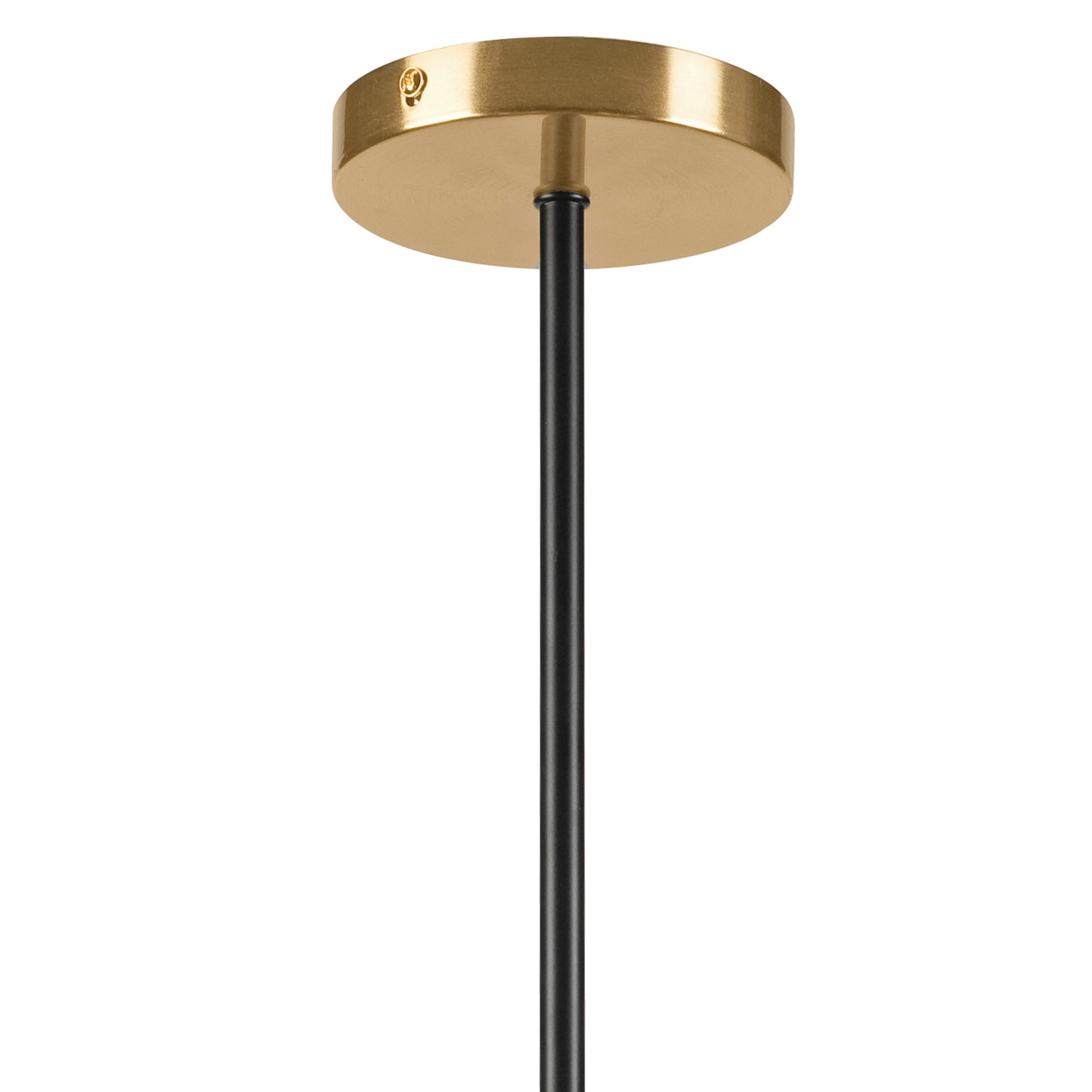 Lamkur Pendelleuchte GEORGIA 49281 schwarz gold Glas Stahl H/L: ca. 48,5x54 cm E27 5 Brennstellen Georgia - gold/schwarz (54,00cm) - Lamkur