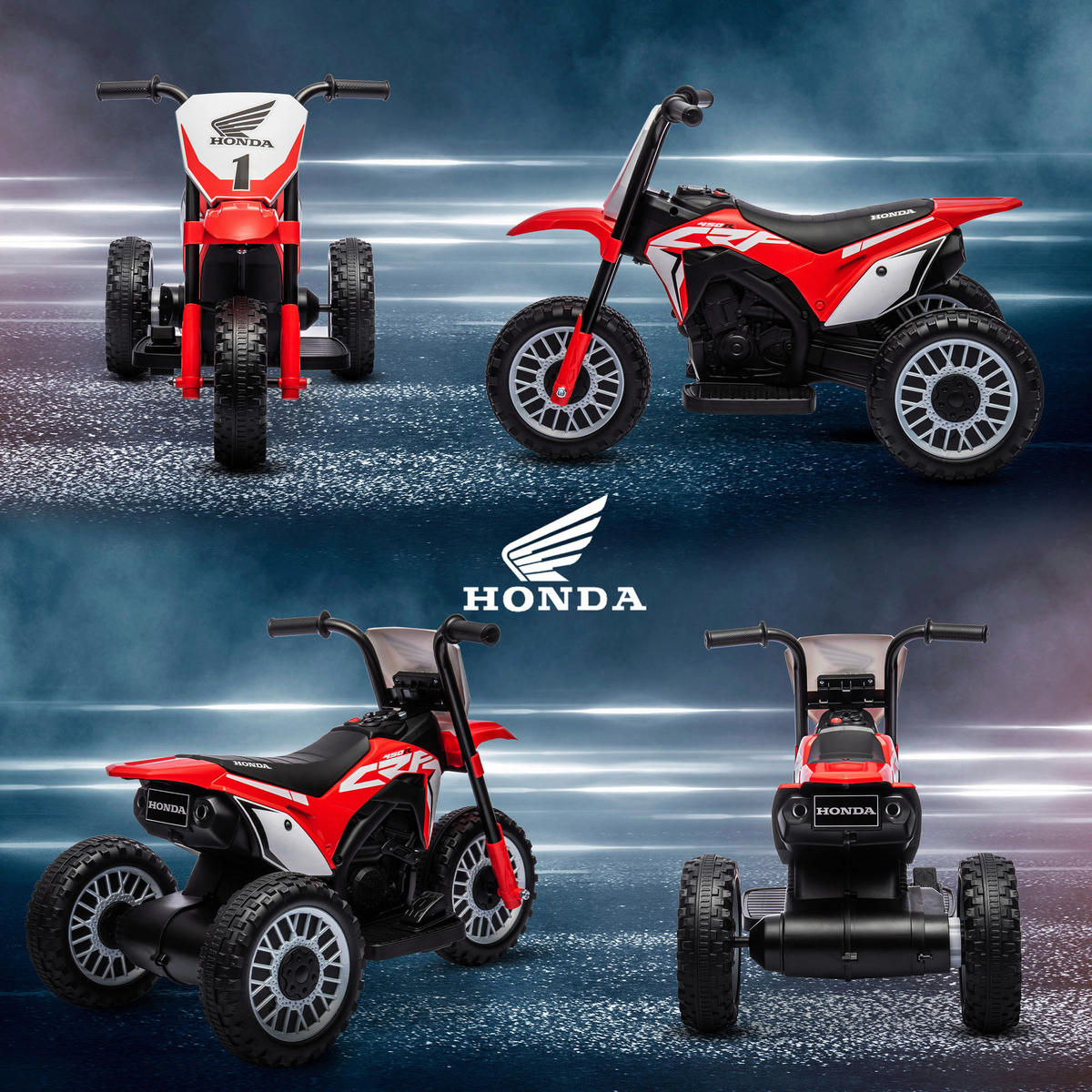 HOMCOM Kinder-Elektromotorrad rot B/H/L: ca. 40,5x43,5x71 cm Kinder-Elektromotorrad - rot (71,00/40,50/43,50cm) - HOMCOM