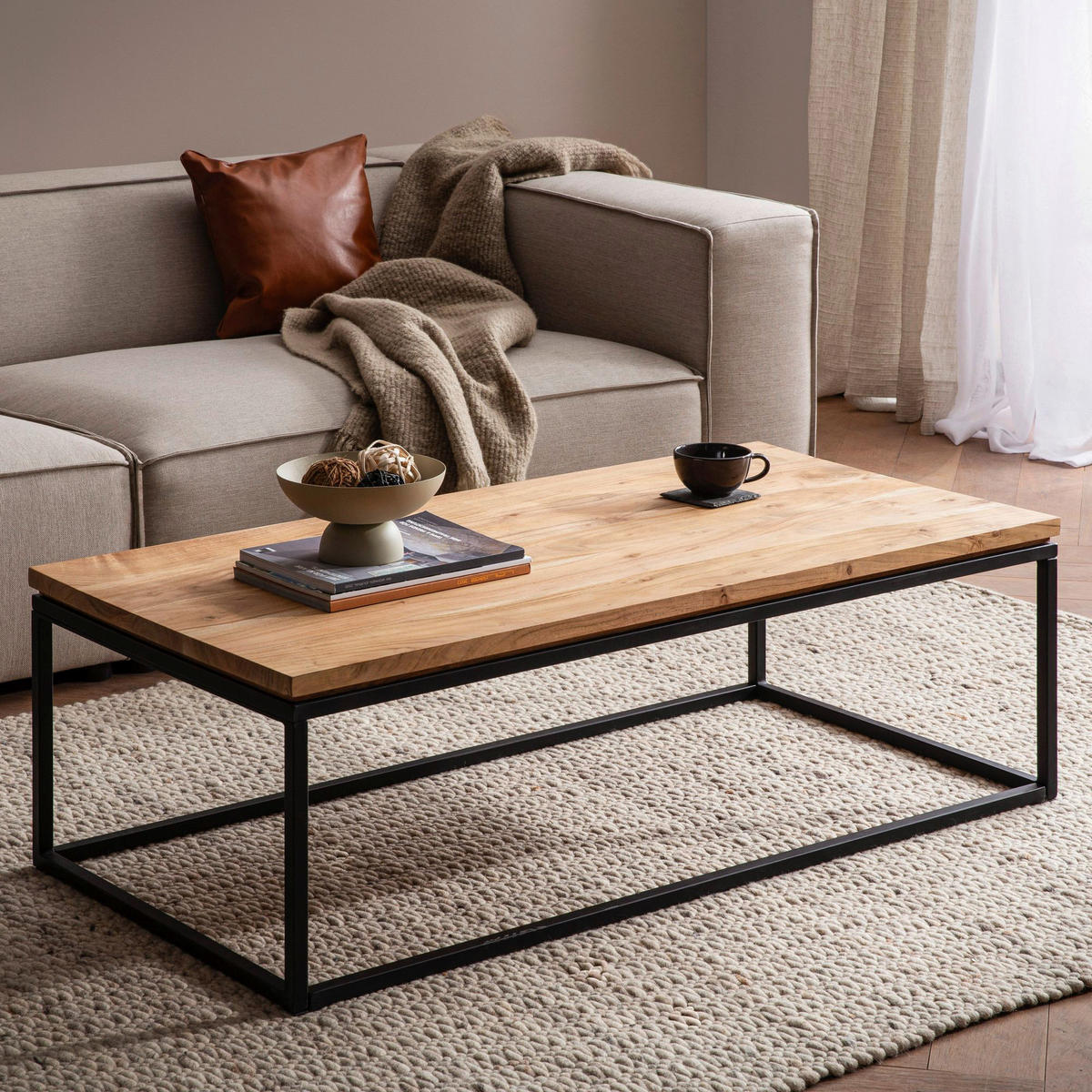 Couchtisch braun B/H/T: ca. 120x40x60 cm Couchtisch - braun (120,00/40,00/60,00cm) - Wohnling