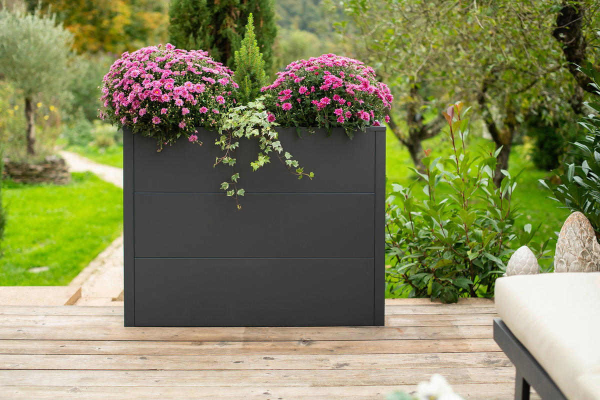 Westmann Pflanzkasten Talus anthrazit Metall B/H/T: ca. 100x77x25 cm Talus - anthrazit (100,00/77,00/25,00cm) - Westmann
