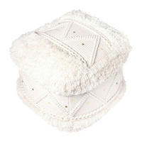 360 Living Hocker Bohist 500 creme B/H/T: ca. 50x45x50 cm Bohist 500 - creme (50,00/45,00/50,00cm) - 360 Living