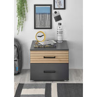 Nachtkonsole Laurie Graphit Eiche Nachbildung B/H/T: ca. 46x39x41 cm Laurie - Eiche/Graphit (46,00/39,00/41,00cm)