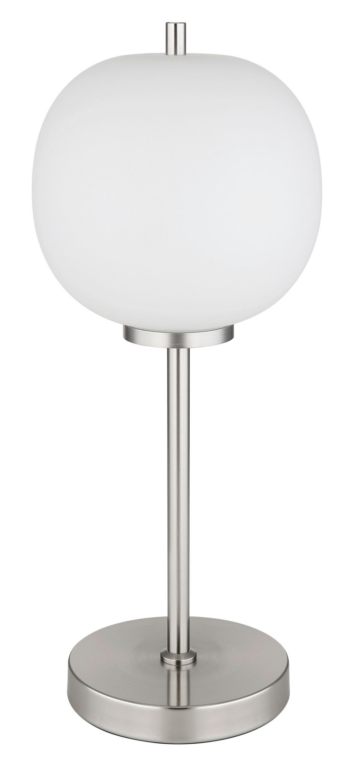 GLOBO Tischleuchte nickel Glas Metall H/D: ca. 45x18,5 cm 1 Brennstellen 15345TNO - nickel (18,50/45,00cm) - GLOBO