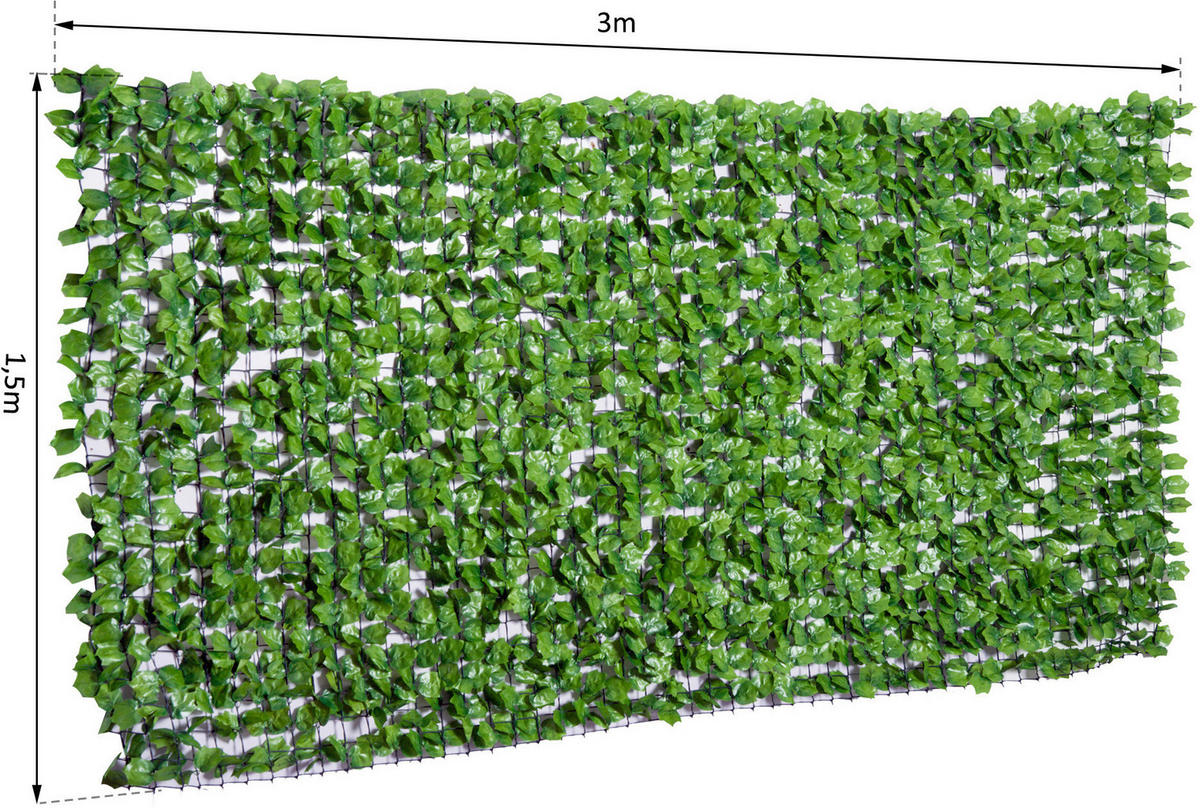 Outsunny Sichtschutzhecke grün Kunststoff H/L: ca. 150x300 cm Künstliche_Sichtschutzhecke - grün (300,00cm) - Outsunny