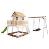 AXI Spielhaus Liam braun B/H/L: ca. 613x291x277 cm Liam - braun/weiß (277,00/613,00/291,00cm) - AXI