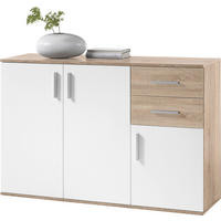 Kommode Bobby 2 B/H/T: ca. 120x82x35 cm Bobby 2 - Eiche/weiß (120,00/82,00/35,00cm)