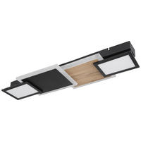 GLOBO Deckenleuchte 67279-30 CAROLINE - schwarz/Opal (71,50/25,00/8,00cm) - GLOBO