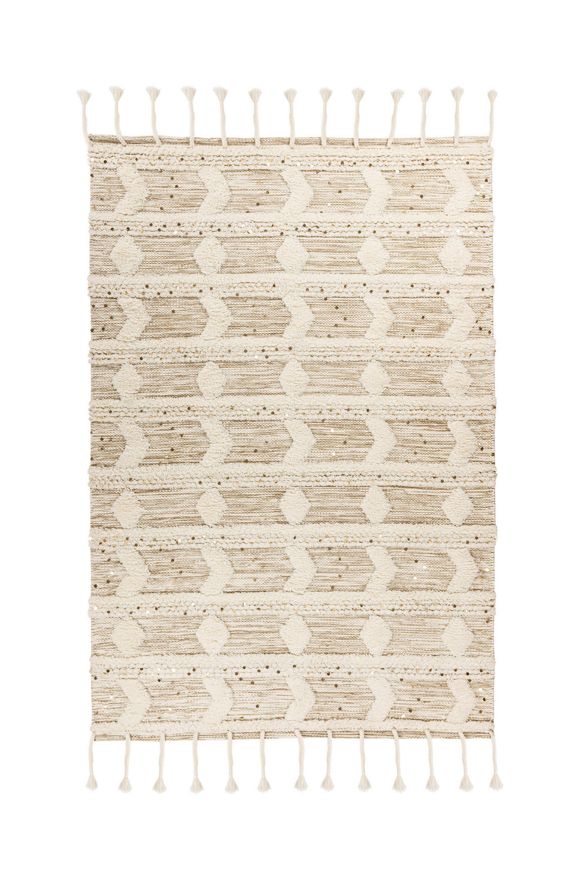 360Living Teppich Bohist khaki B/L: ca. 200x290 cm Bohist - creme/khaki (200,00/290,00cm) - 360Living