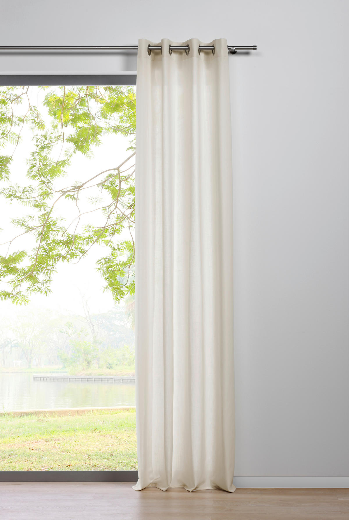 Ösenvorhang 2er Pack Mood ecru B/L: ca. 135x300 cm Mood - ecru (135,00/300,00cm)