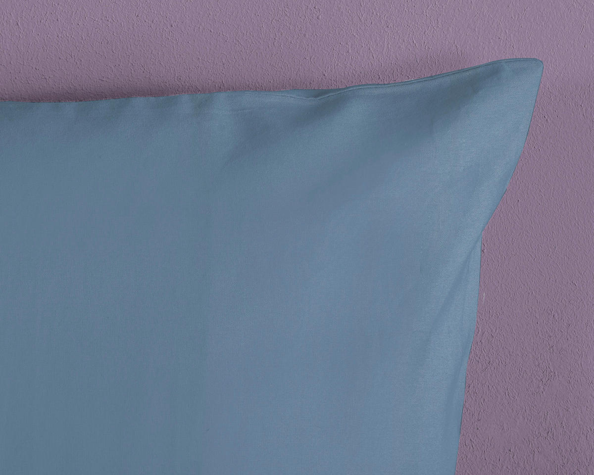 Bettwäsche eisblau Baumwolle B/L: ca. 135x200 cm Bettwäsche-Baumwolle-Satin - eisblau (135,00/200,00cm) - HIP