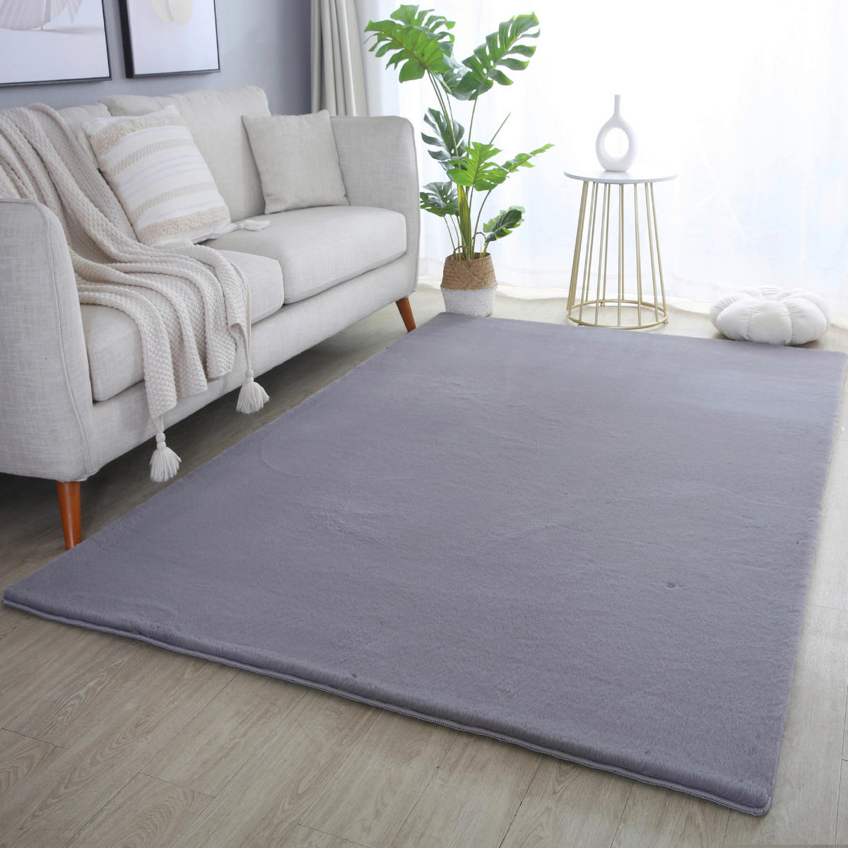 Ayyildiz Teppich POUFFY grau B/L: ca. 80x150 cm POUFFY - grau (80,00/150,00cm) - Ayyildiz