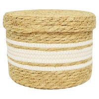 Korb Korb_mit_Deckel_S - weiß/natur (15,00/21,00/21,00cm)