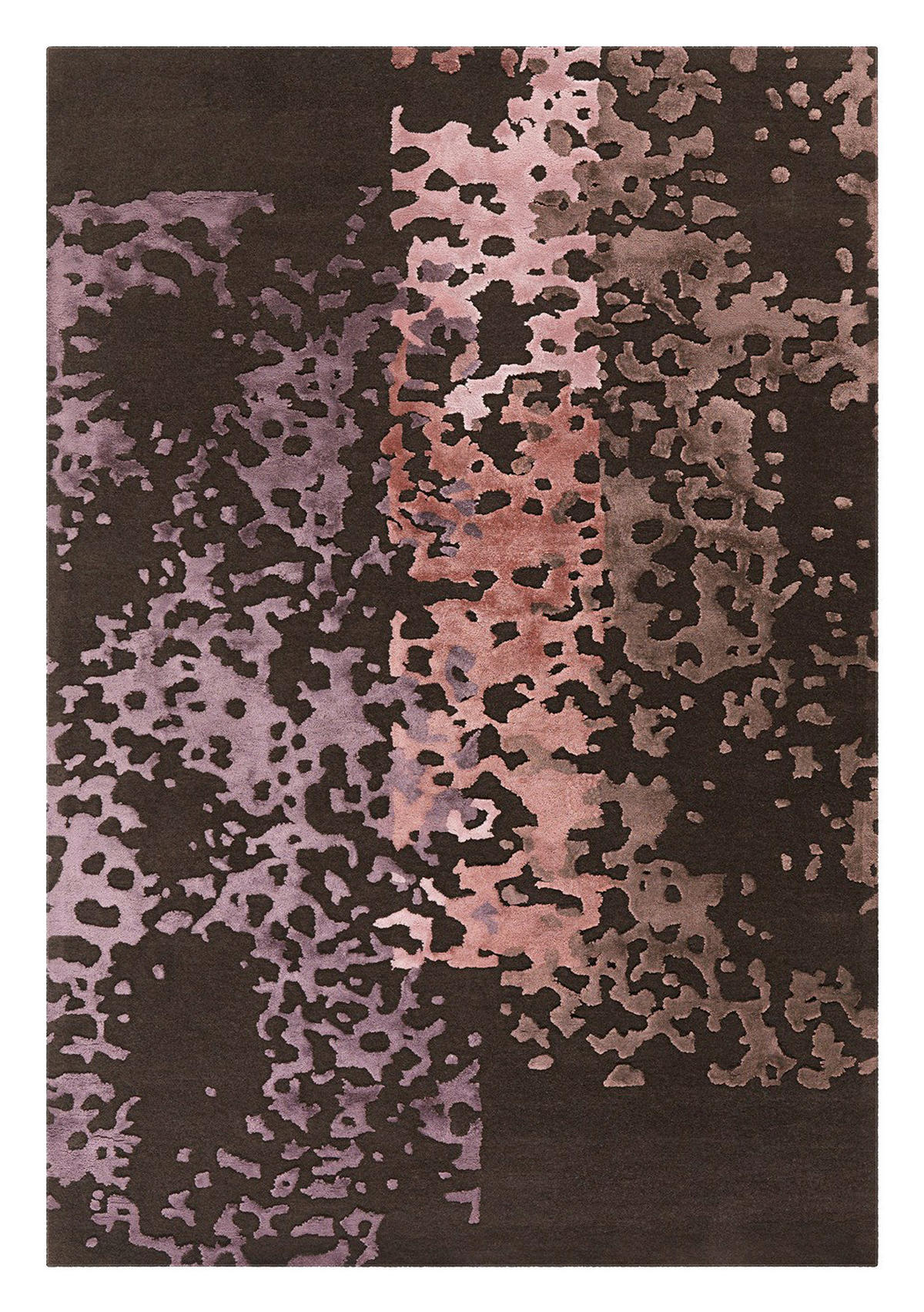 Arte Espina Kurzflorteppich Diamond 8051 altrosa B/L: ca. 170x240 cm Diamond 8051 - dunkelgrau/altrosa (170,00/240,00cm) - Arte Espina