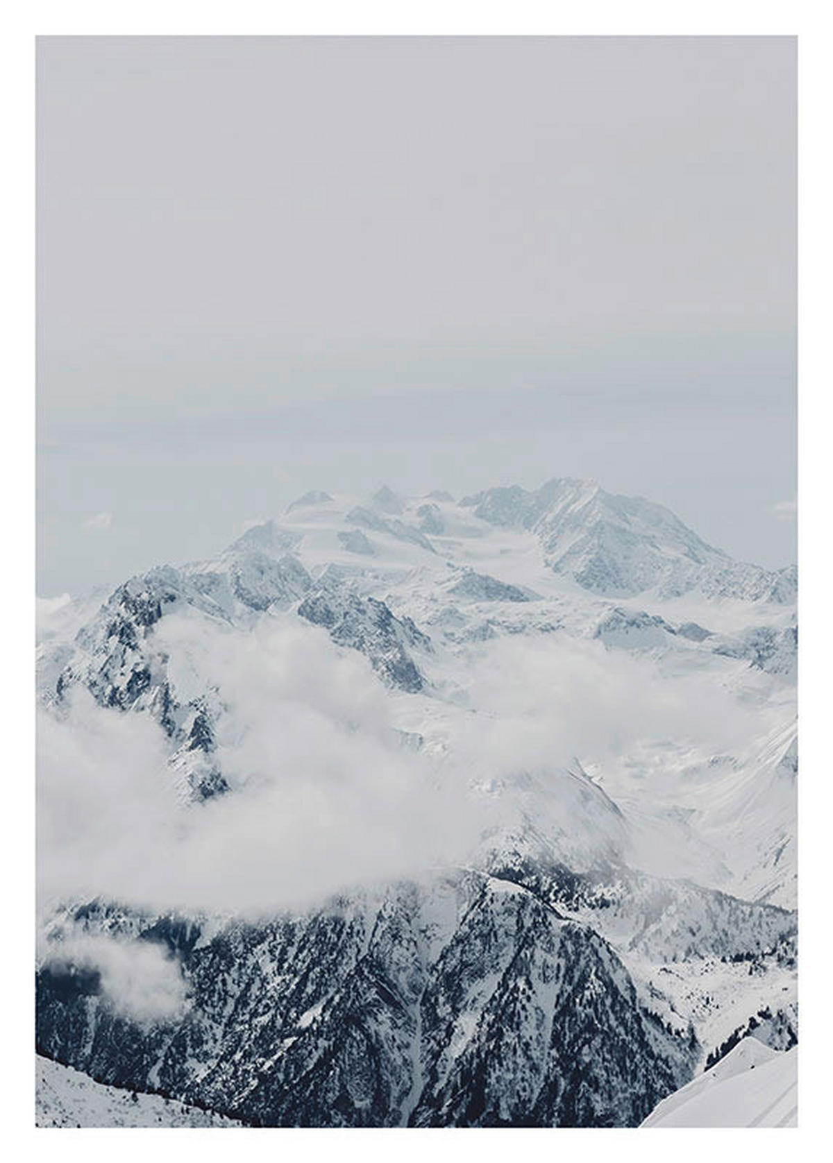 Komar Poster Mountains Clouds Berge B/L: ca. 50x70 cm Mountains Clouds - (50,00/70,00cm) - Komar