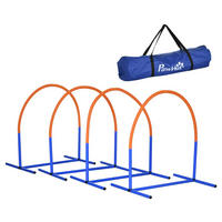 PawHut Hunde-Agility-Set orange Kunststoff B/H/L: ca. 64x95x88 cm Hunde-Agility-Set - orange/blau (88,00/64,00/95,00cm) - PawHut