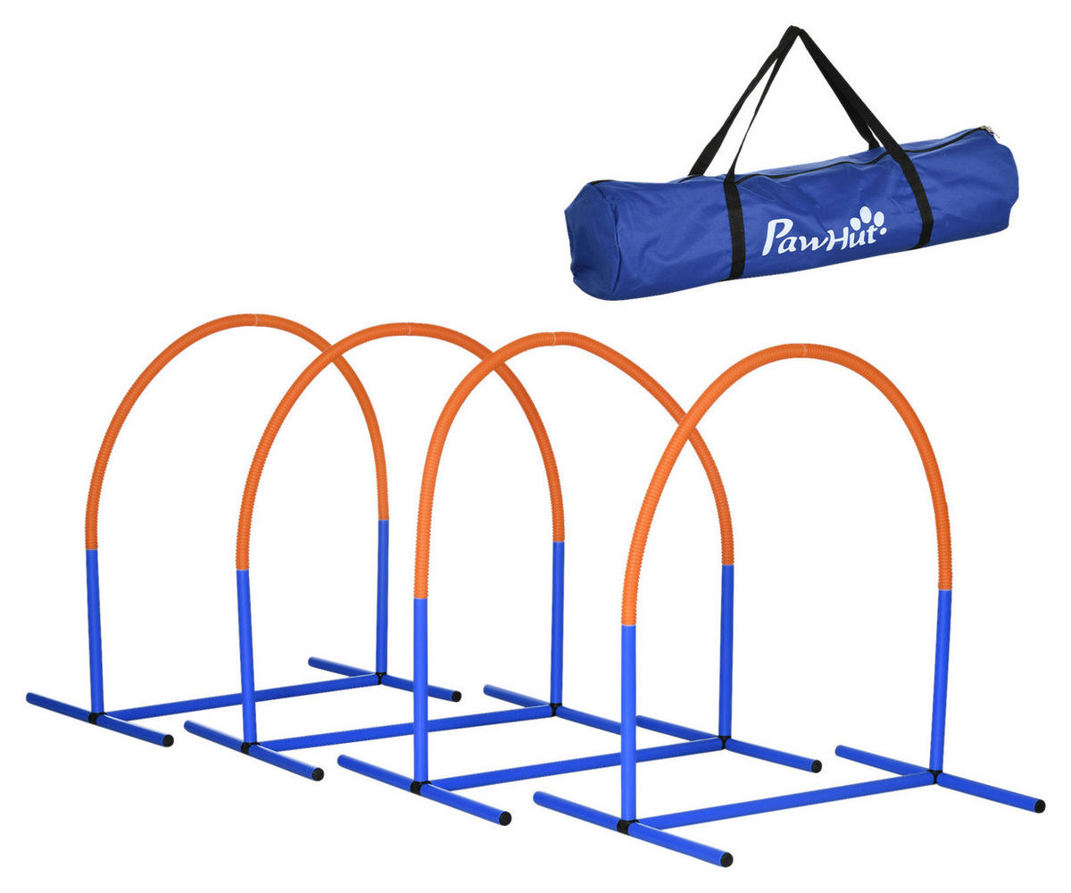 PawHut Hunde-Agility-Set orange Kunststoff B/H/L: ca. 64x95x88 cm Hunde-Agility-Set - orange/blau (88,00/64,00/95,00cm) - PawHut