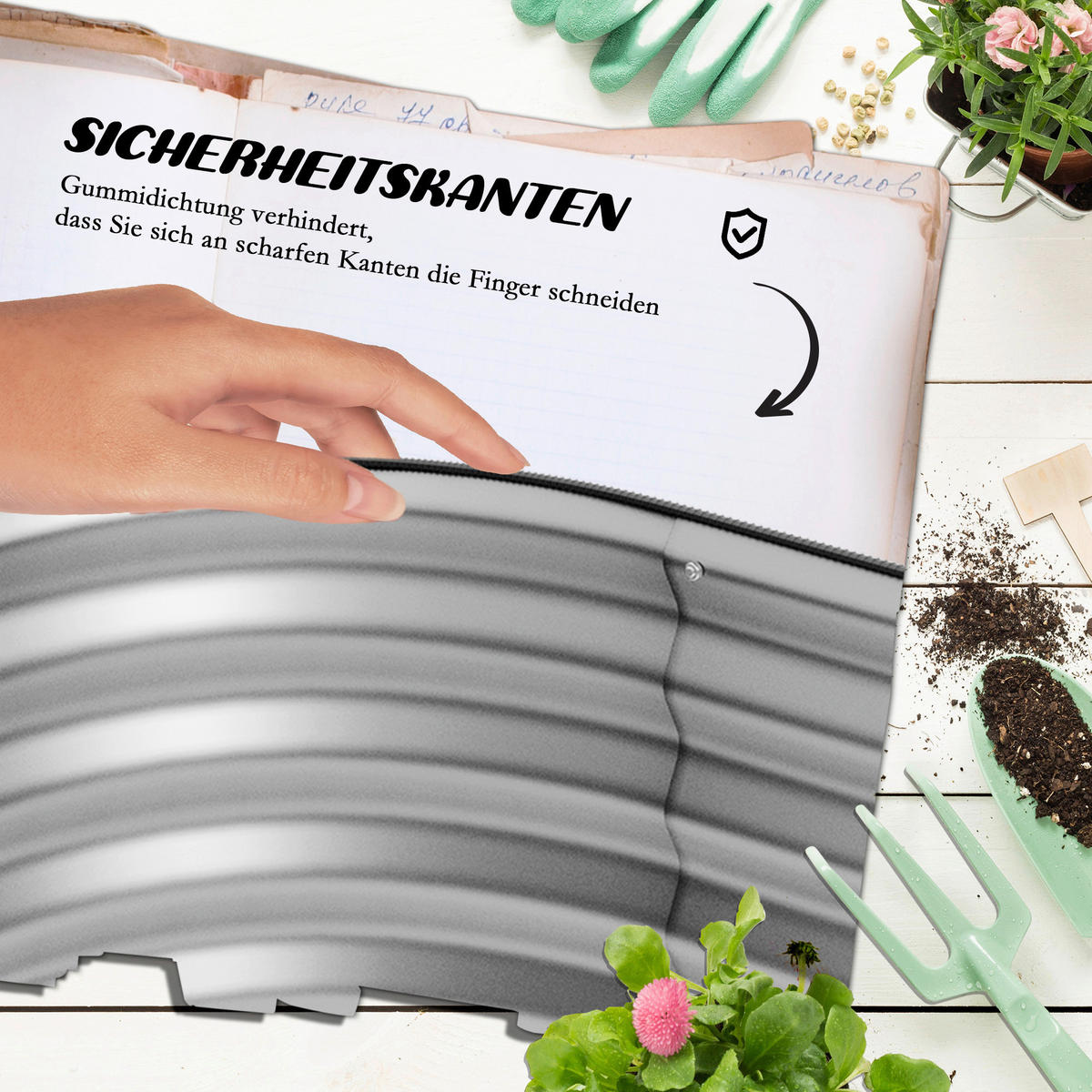 Outsunny Hochbeet silber Metall B/H/L: ca. 90x30x120 cm Hochbeet - silber (120,00/90,00/30,00cm) - Outsunny