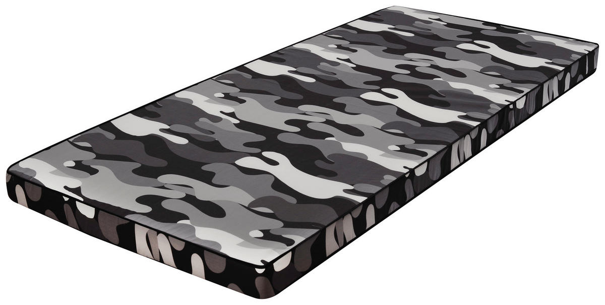 Komfortschaummatratze Military schwarz Liegefläche B/L: ca. 90x200 cm Military - schwarz/multicolor (90,00/9,00/200,00cm)