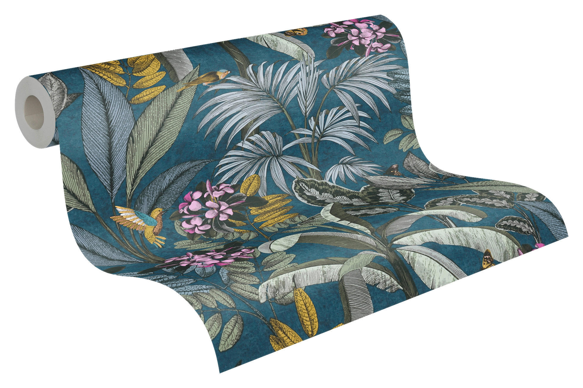 A.S.Création Vliestapete grün blau gelb B/H/D: ca. 53x1005x8 cm Vliestapete - blau/gelb (8,00/1005,00cm) - A.S.Creation