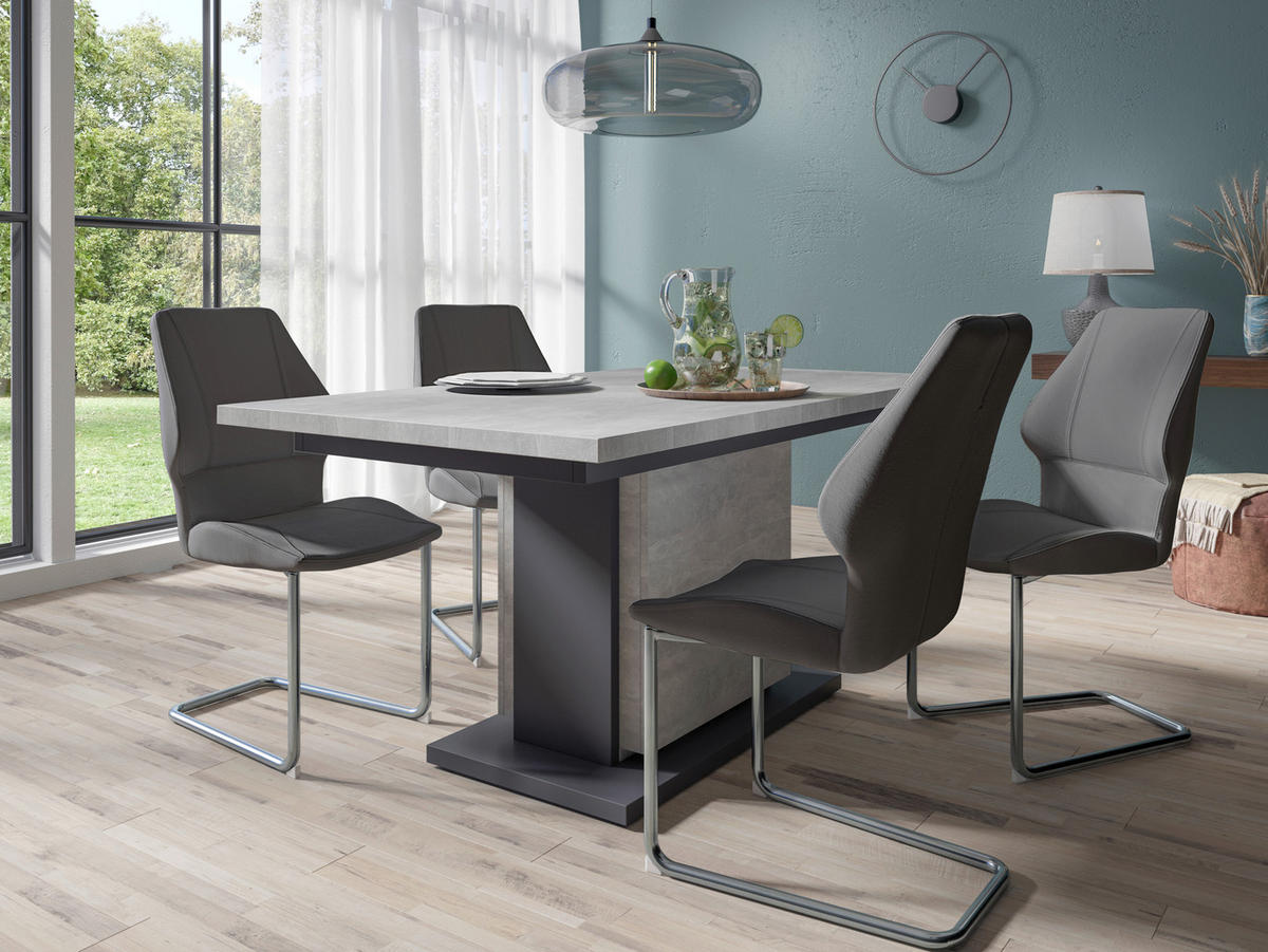 Tisch BRITTA Beton Optik anthrazit B/H/T: ca. 140x75x80 cm BRITTA - Beton/anthrazit (140,00/75,00/80,00cm) - byLIVING