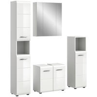 Badezimmer-Set Ice weiß weiß Hochglanz B/H/T: ca. 150x185x30 cm Ice - weiß (150,00/185,00/30,00cm) - xonox.home