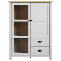 Highboard Landside Lichtgrau Eiche Artisan Nachbildung B/H/T: ca. 97x130x41 cm Landside - Lichtgrau/Eiche (97,00/130,00/41,00cm) - Trendteam