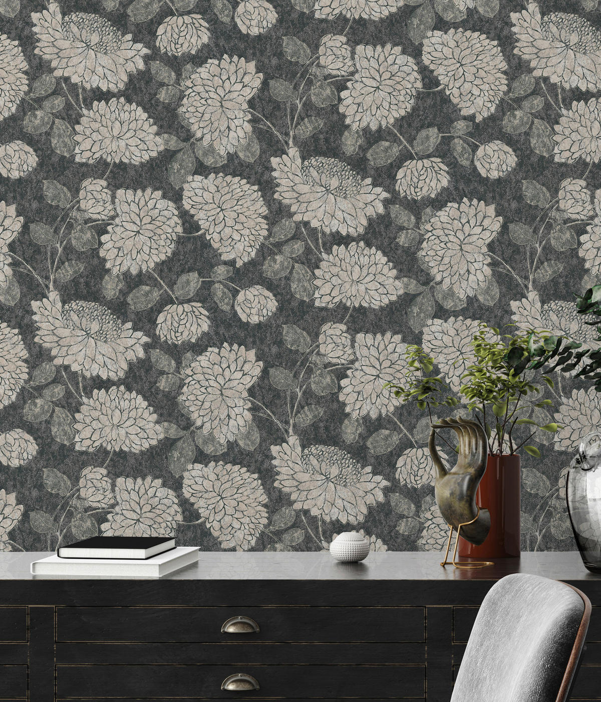 A.S.Creation Vliestapete Attractive 2 Floral schwarz B/L: ca. 53x1005 cm Attractive 2 - schwarz (53,00/1005,00cm) - A.S.Creation