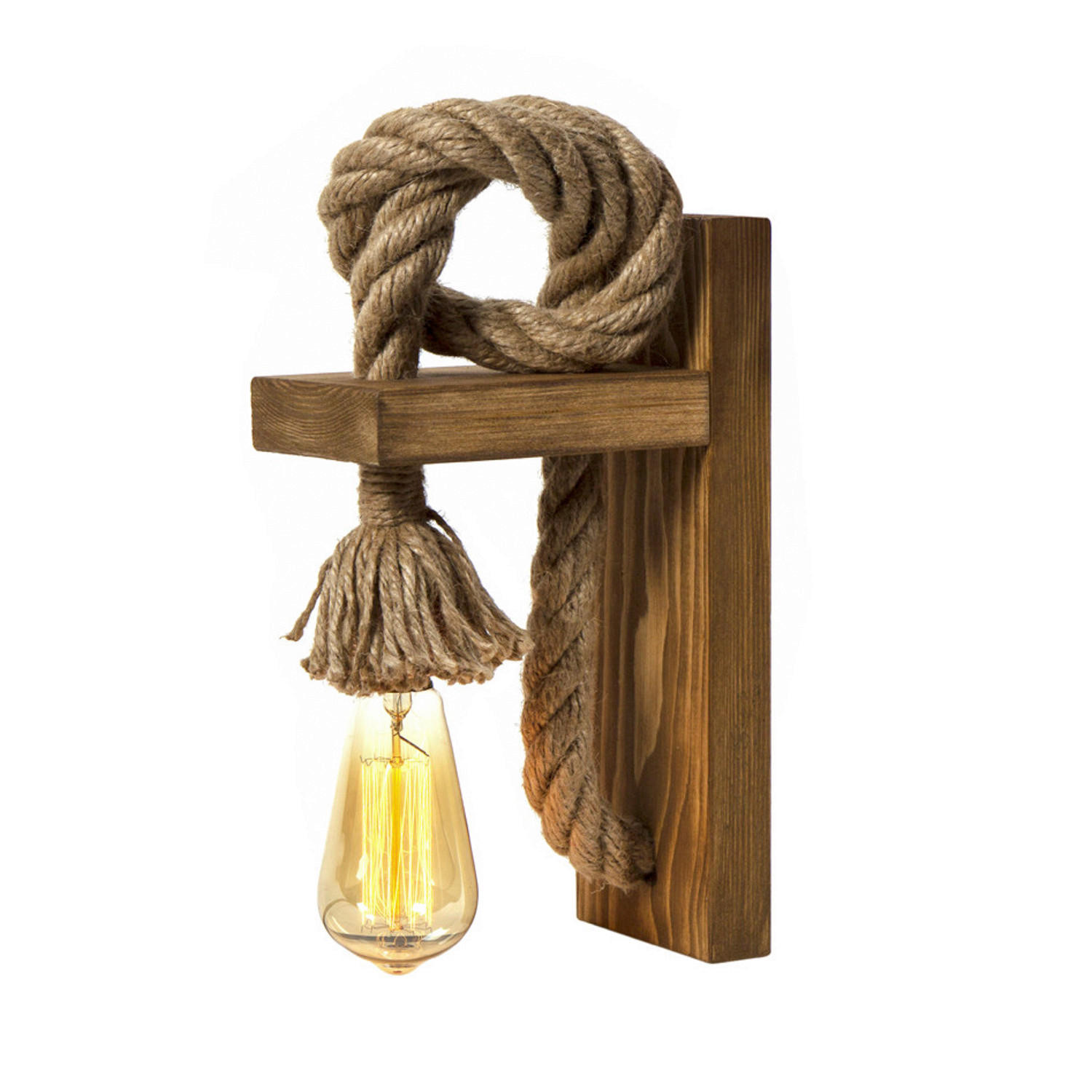 Opviq Wandleuchte Erebos braun gold Holz B/H/T/L: ca. 30x10x30x18 cm E27 1 Brennstellen Erebos - braun/gold (18,00/30,00/10,00cm) - Opviq